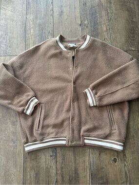 BP. Sherpa Jacket in Camel and Cream Trim